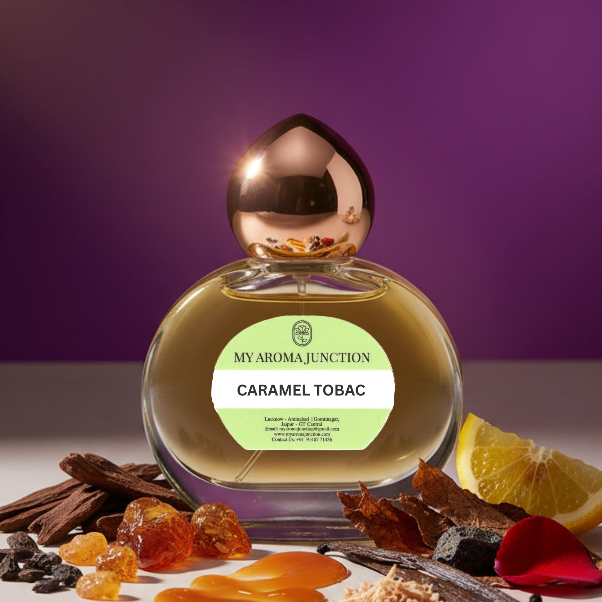 Caramel Tobac Attar 12ml – Smoky Oudh & Sweet Spiced Tobacco Blend