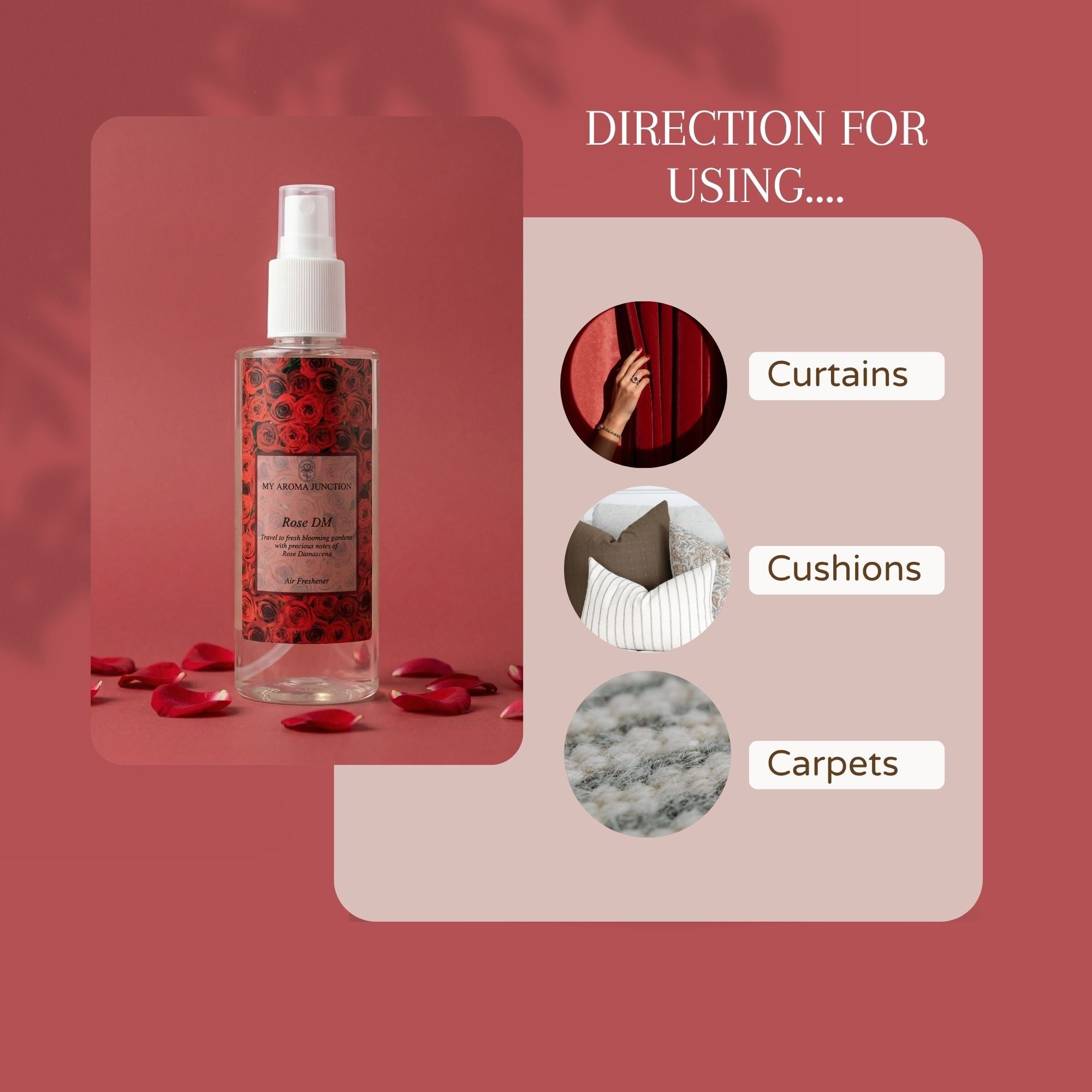 Rose Damascena Room Spray Air Freshener